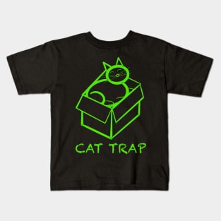 Cat in a box cat trap Kids T-Shirt